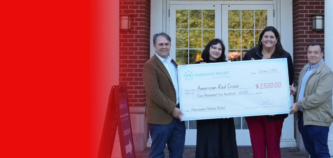 Embrace Relief Provides $2,500 to American Red Cross for Hurricane Relief