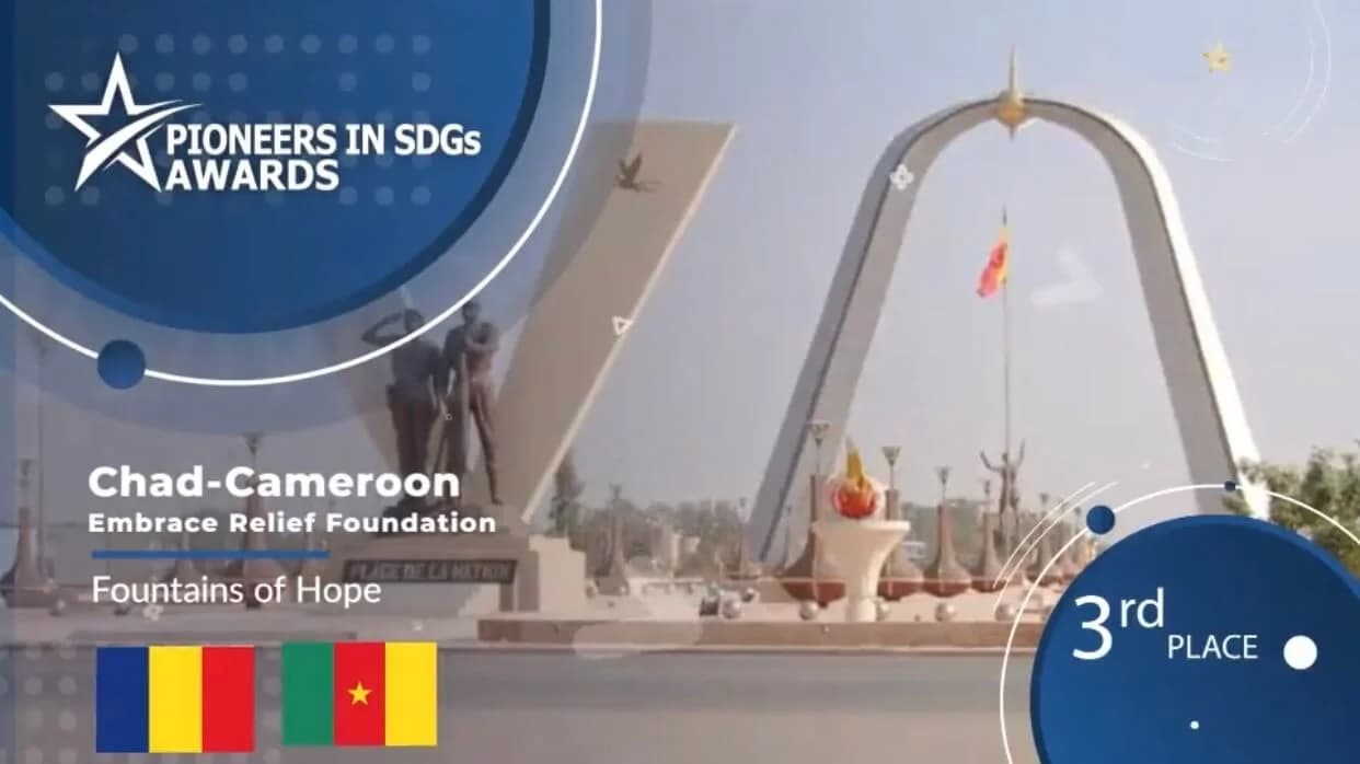 Embrace Relief’s “Fountains of Hope” wins third place at Pioneers in SDG Awards