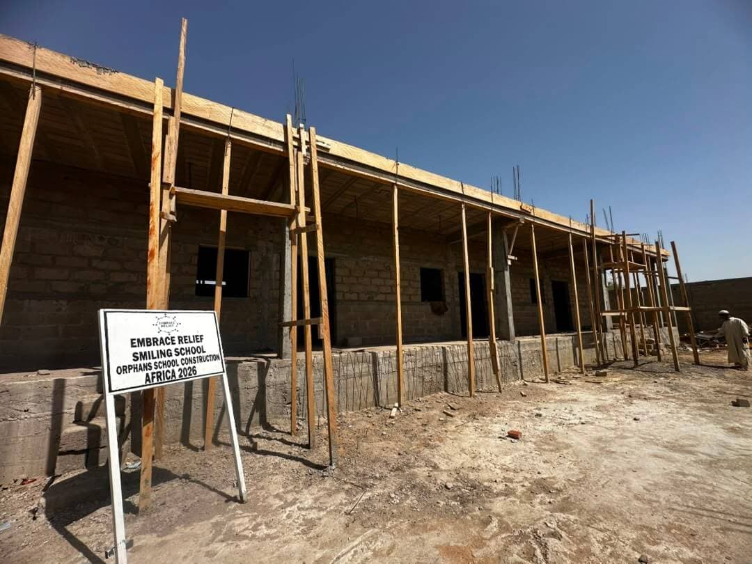 The Smiling School building under construction in Chad