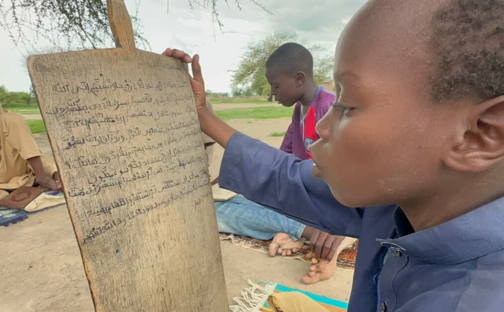 Children learning at the Smiling School in Chad