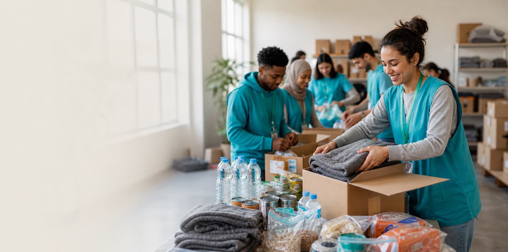 Embrace Relief volunteers preparing community support together