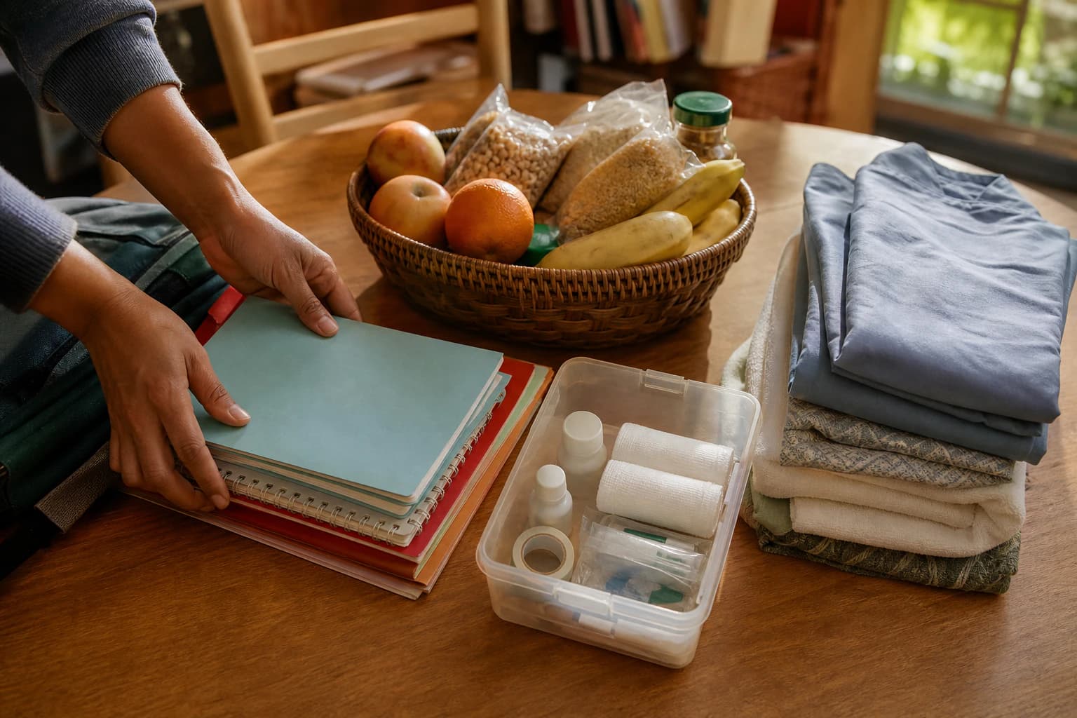 Daily care essentials prepared for children at a partner home