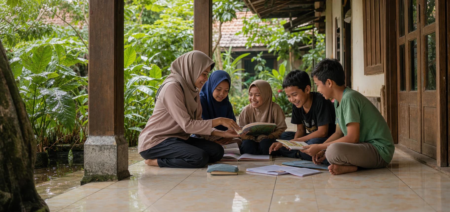 Children and caregivers at Syifa Orphanage