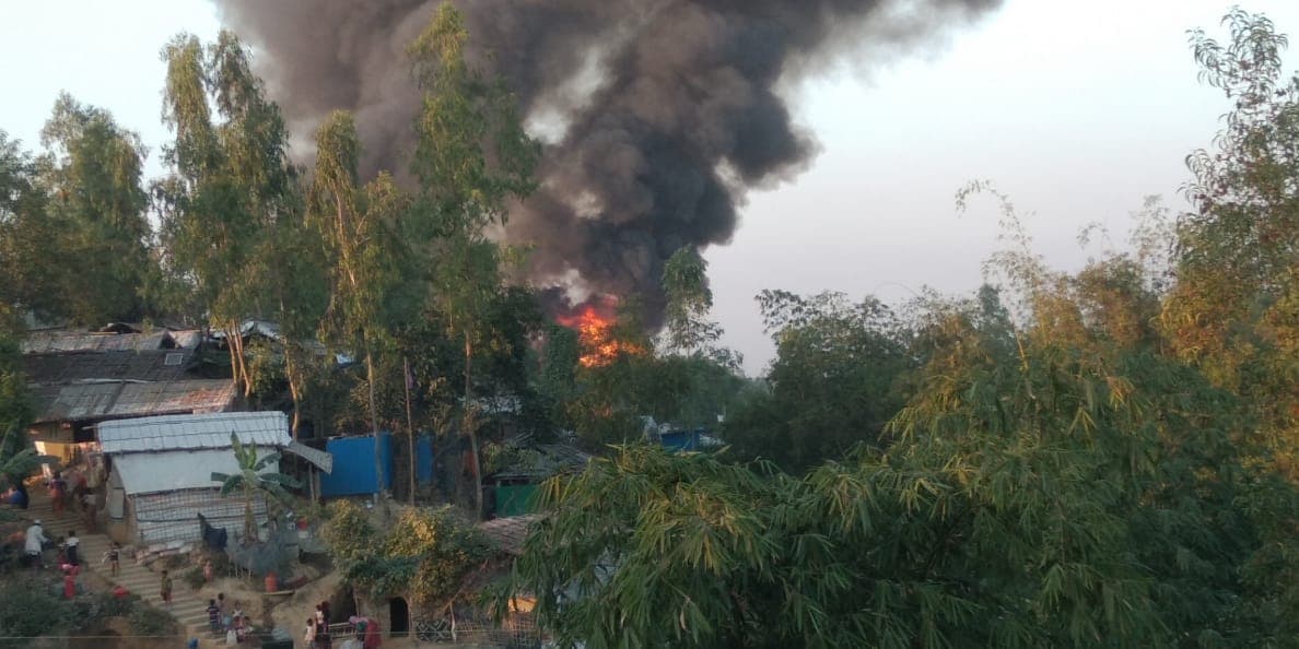 Rohingya Refugees Devastated by a Fire