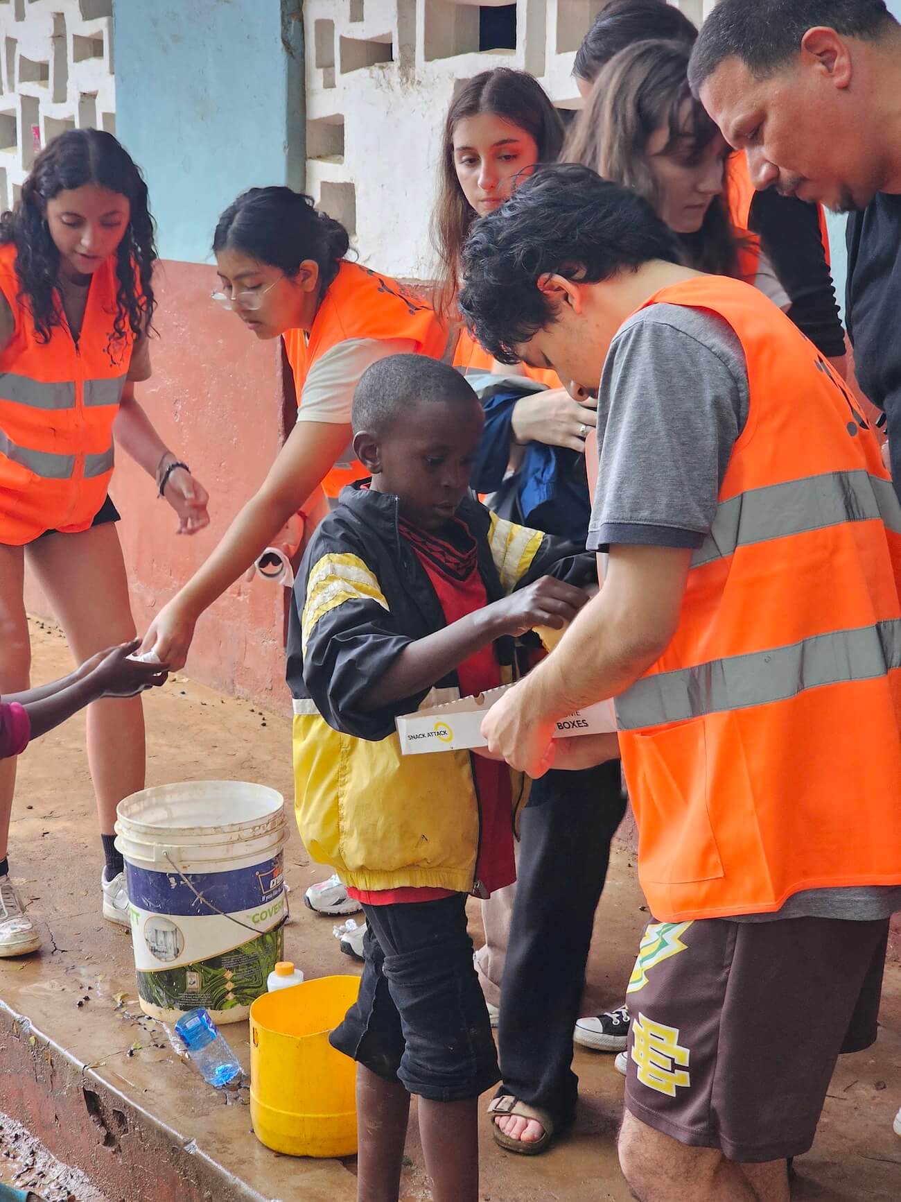 Students and staff participating in humanitarian activities in Kenya