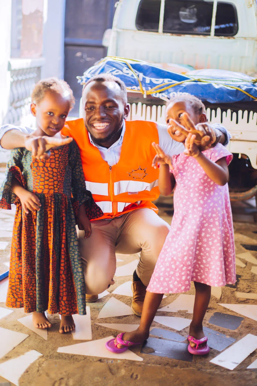Orphaned children receiving educational support and care