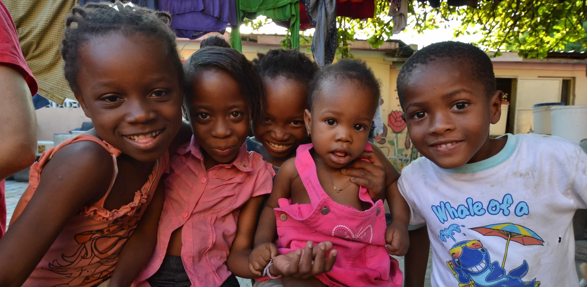 Children attending school in Africa