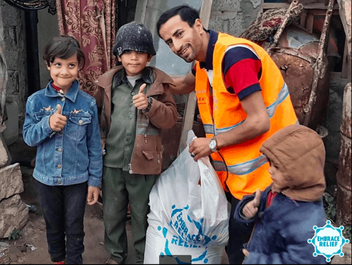 Food distribution efforts in Yemen providing aid to families facing famine