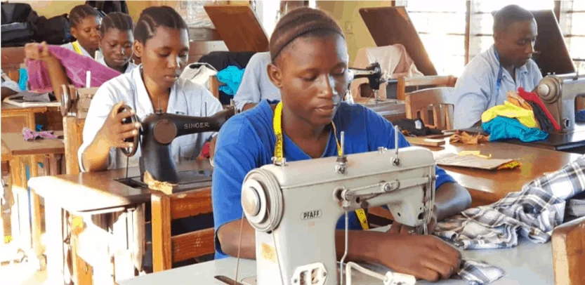 Girls at the Dogodogo Center in Tanzania attending class