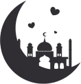 Mosque silhouette with stars in the night sky representing Ramadan spirituality