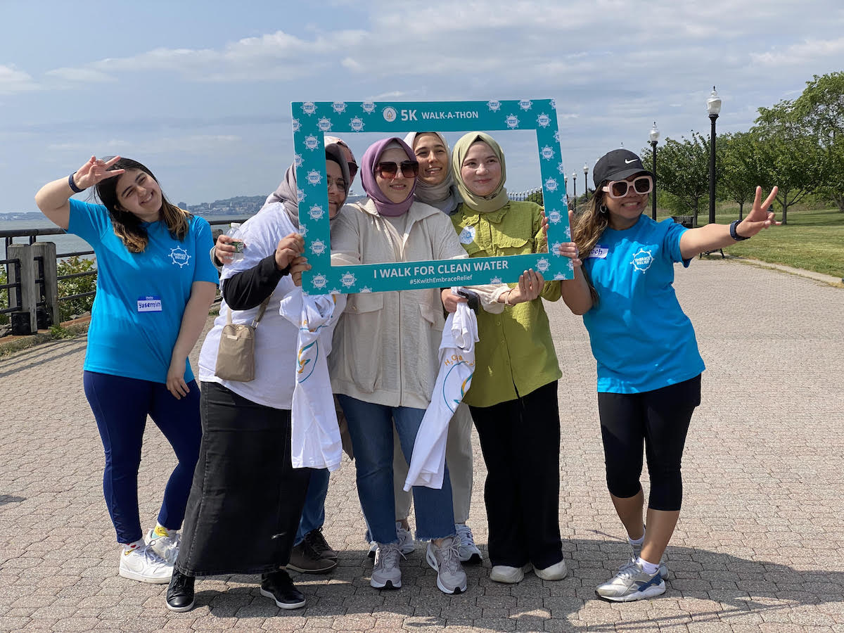 Participants and volunteers at the H2Ow Far Can You Walk 5K event