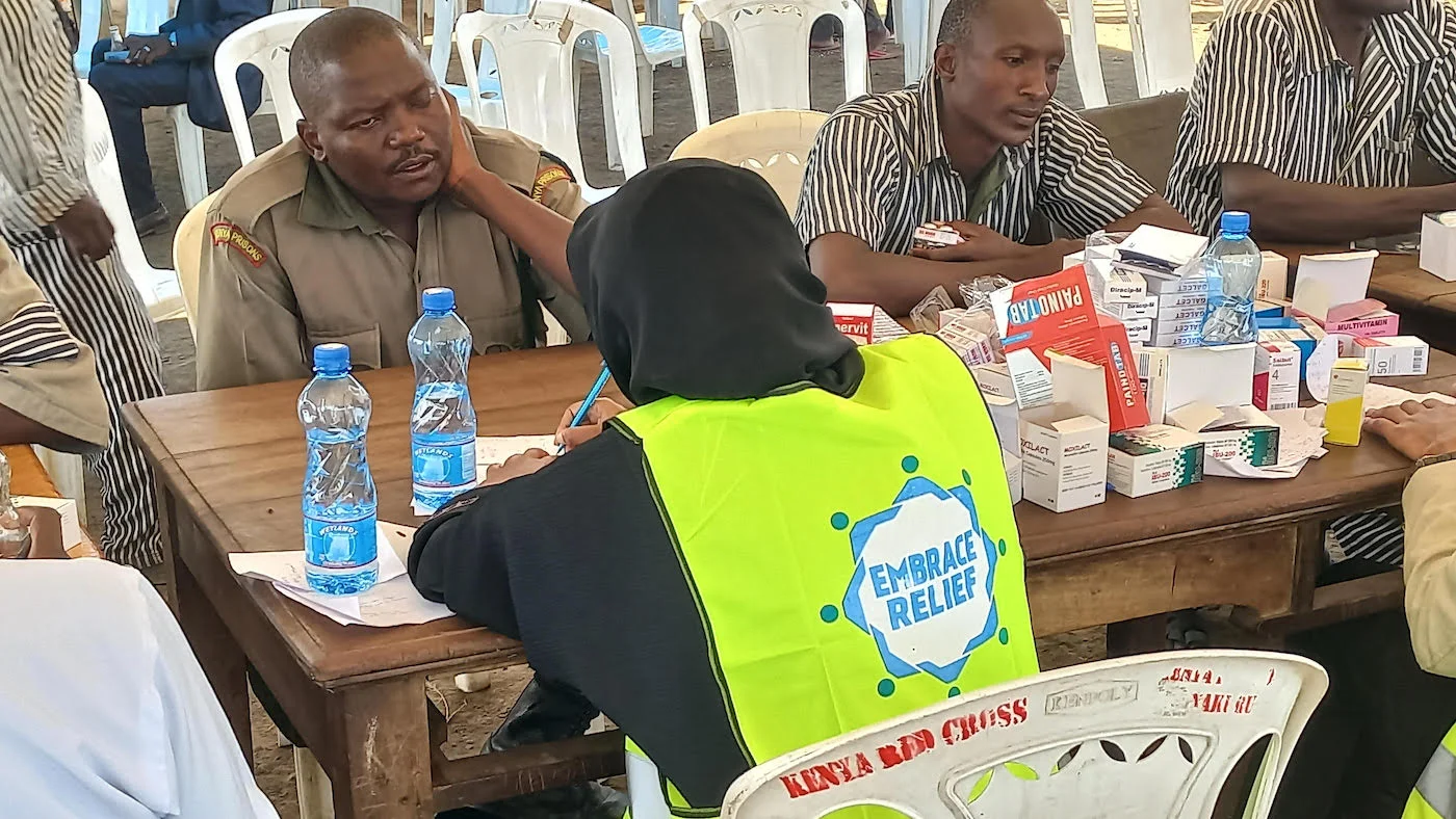 Medical team providing care at a clinic in Kenya